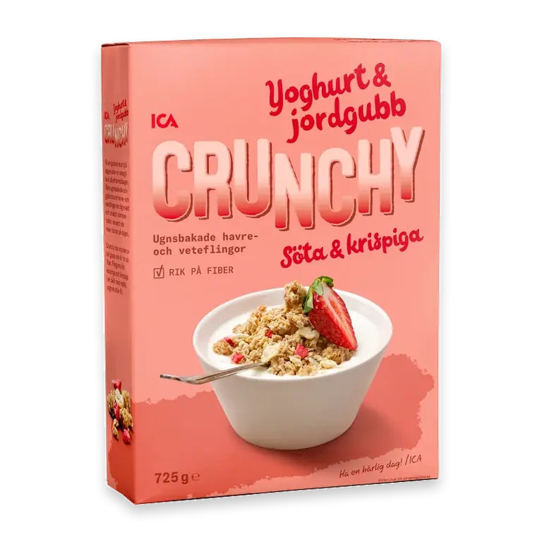 Flingor Crunchy Yoghurt & jordgubb 725g