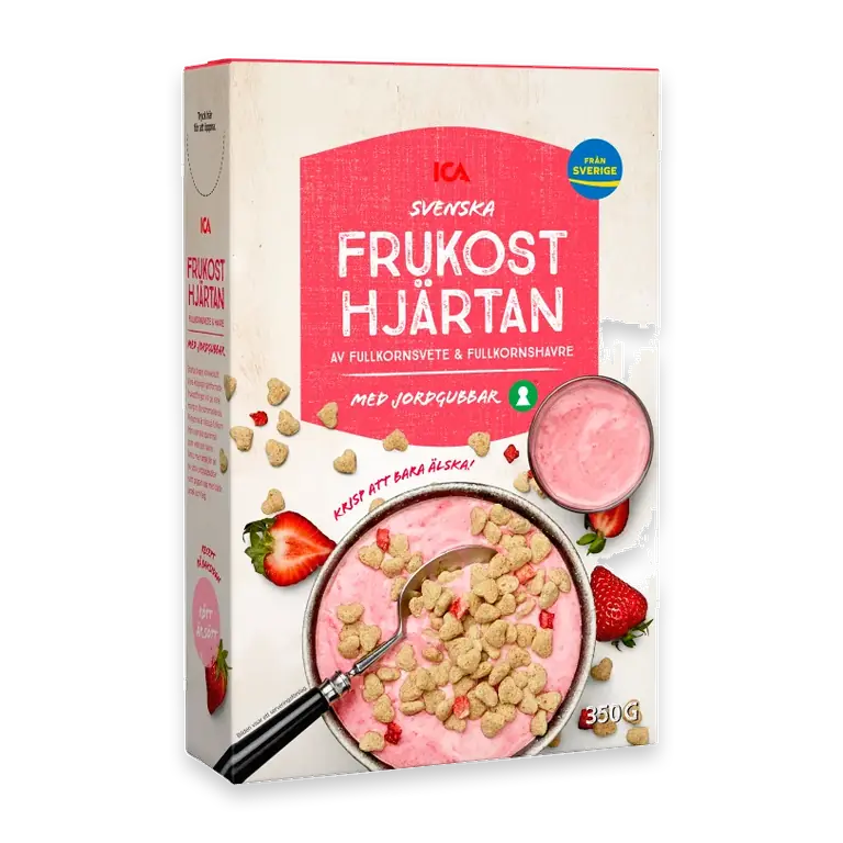 Frukosthjärtan med Jordgubbar 350g