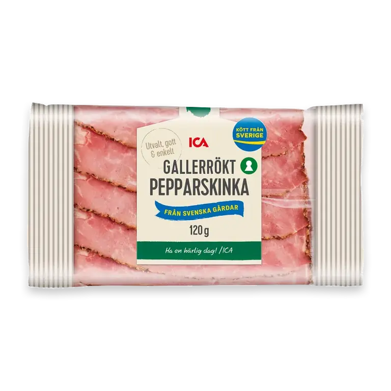 Gallerrökt Pepparskinka 120g