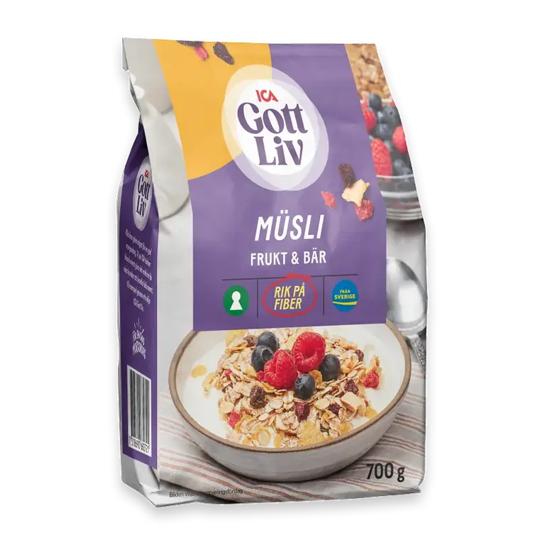 Müsli Frukt & bär 700g