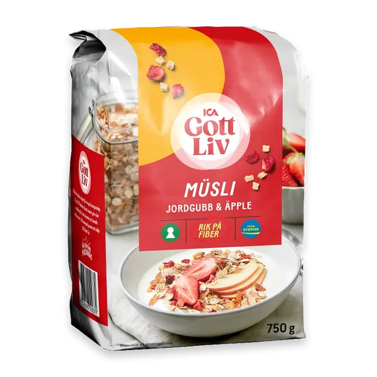 Müsli Jordgubb & äpple 750g