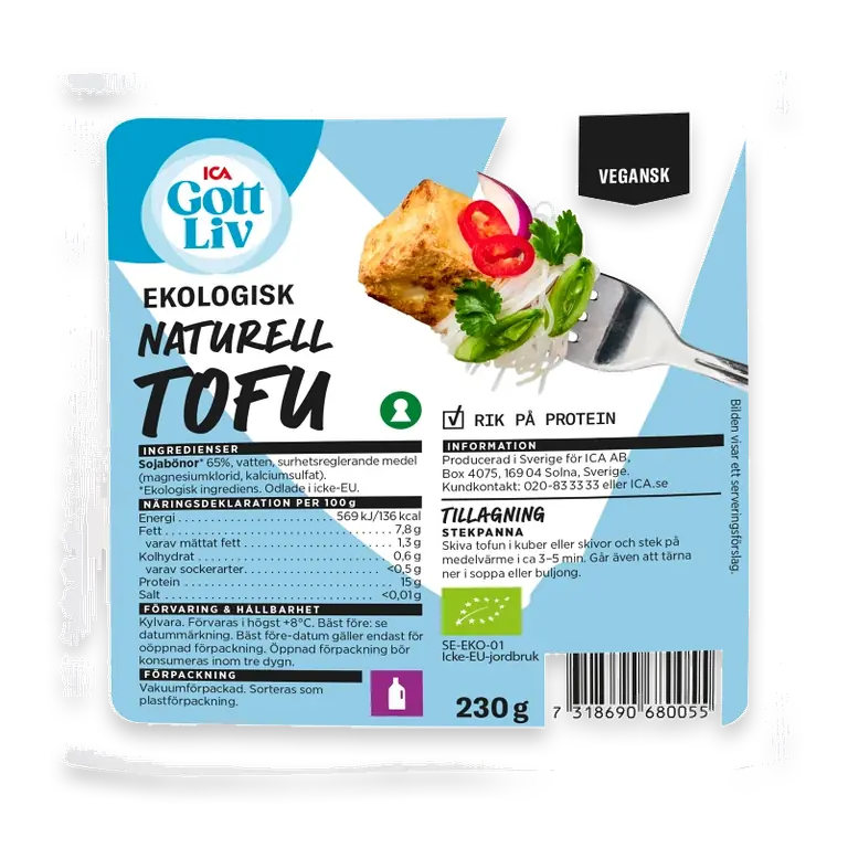 Tofu Naturell Ekologisk 230g