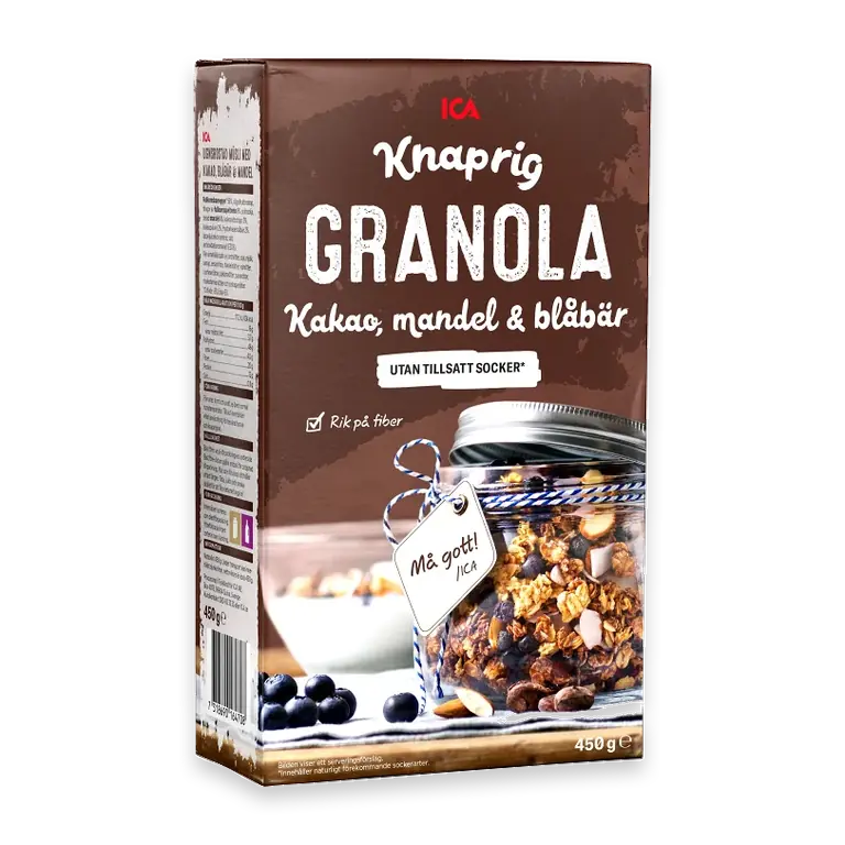 Granola Kakao & blåbär 450g