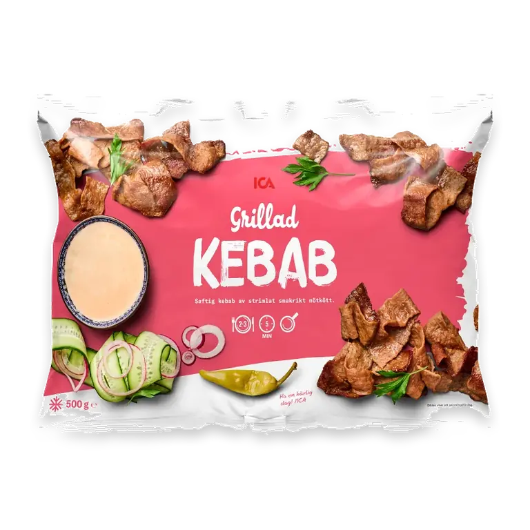 Grillad kebab Fryst 500g