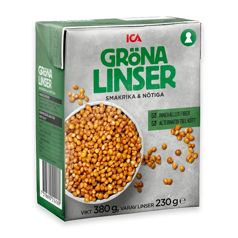 Gröna linser 380g