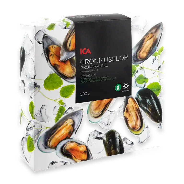 Grönmusslor Fryst 500g