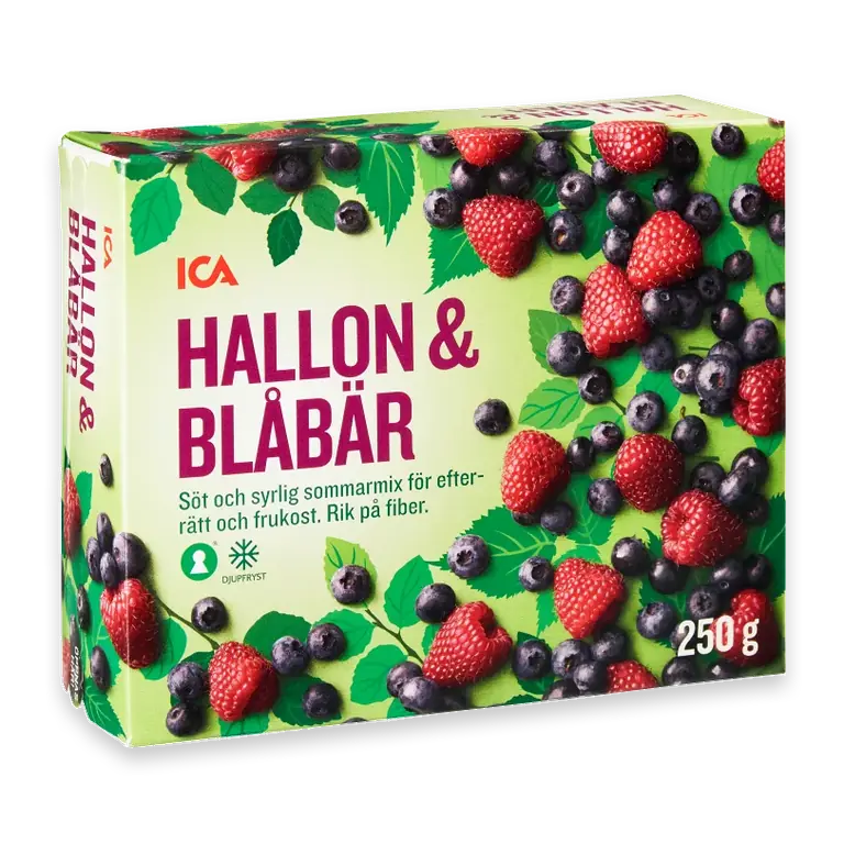 Hallon & blåbär Fryst 250g