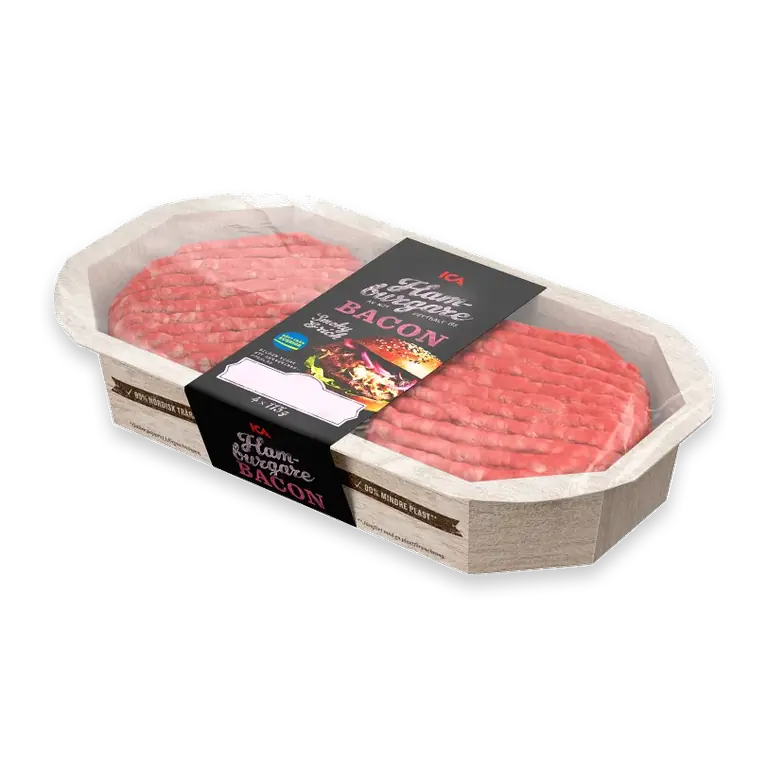Hamburgare med Bacon 4-p 452g