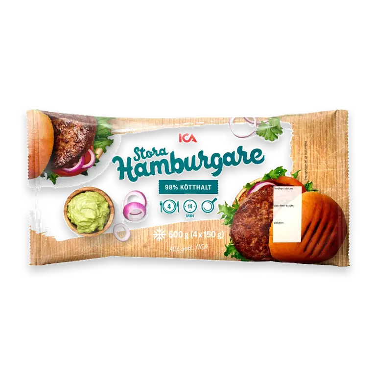 Hamburgare stora 4-p 600g