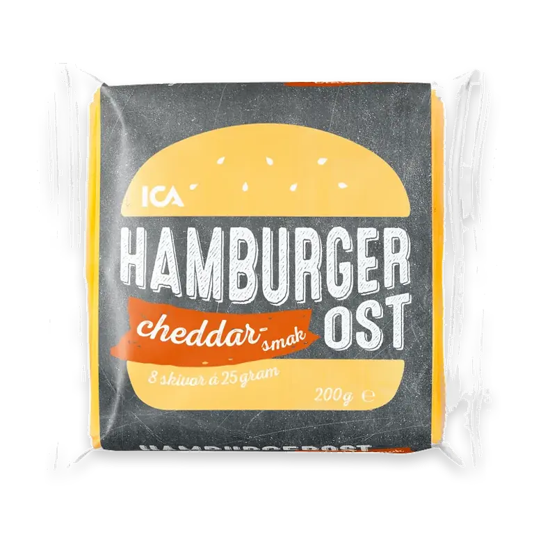 Hamburgerost cheddarsmak 200g