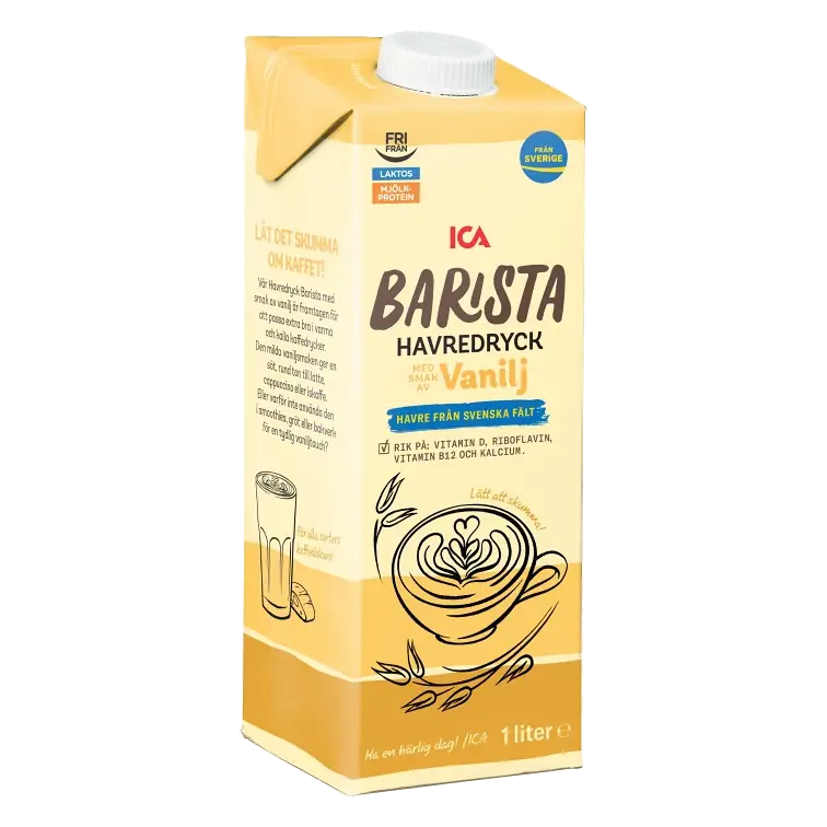 Havredryck Barista Vanilj 1l