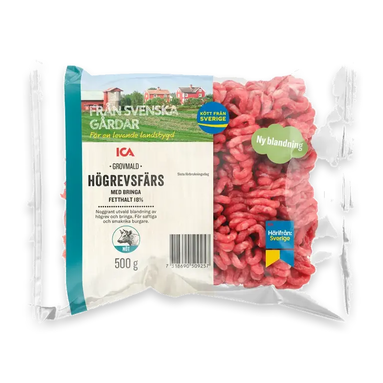 Högrevsfärs Färsk 18% 500g