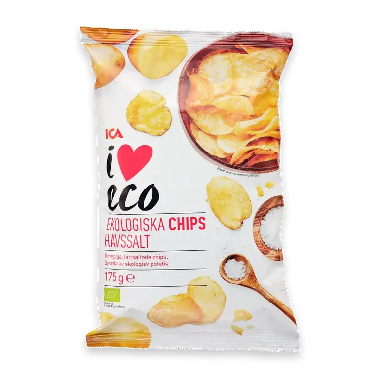 Chips Lättsaltade 175g KRAV