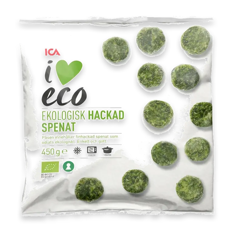 Hackad spenat Fryst Ekologisk 450g