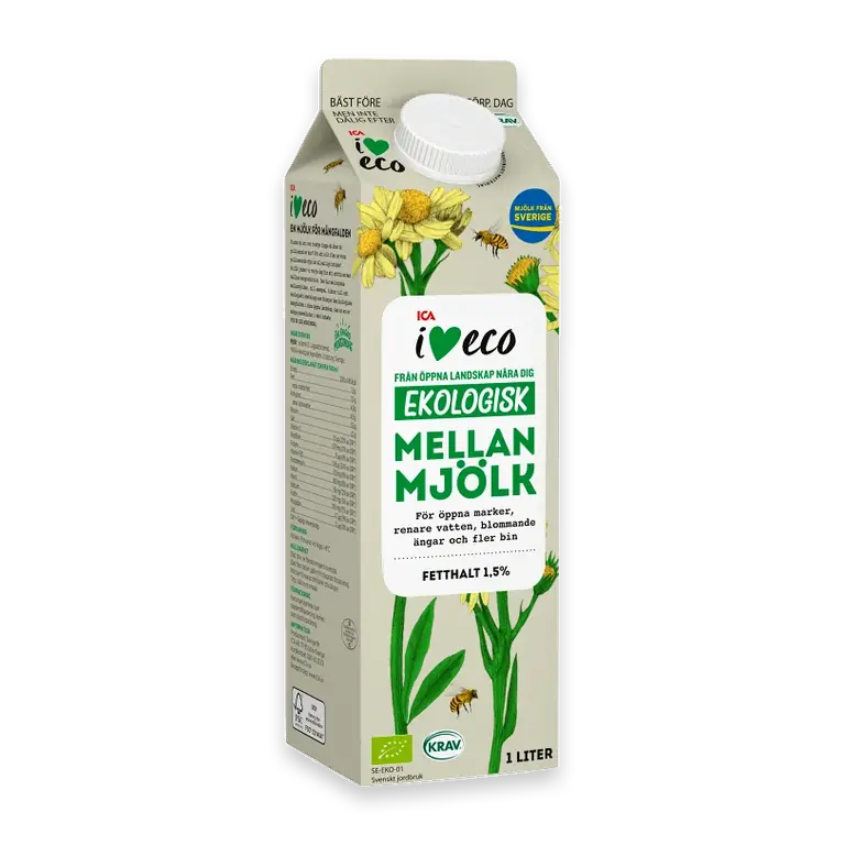 Mellanmjölk 1,5% 1l
