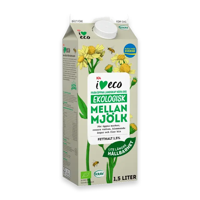 Mellanmjölk 1,5% Ekologisk 1,5l KRAV