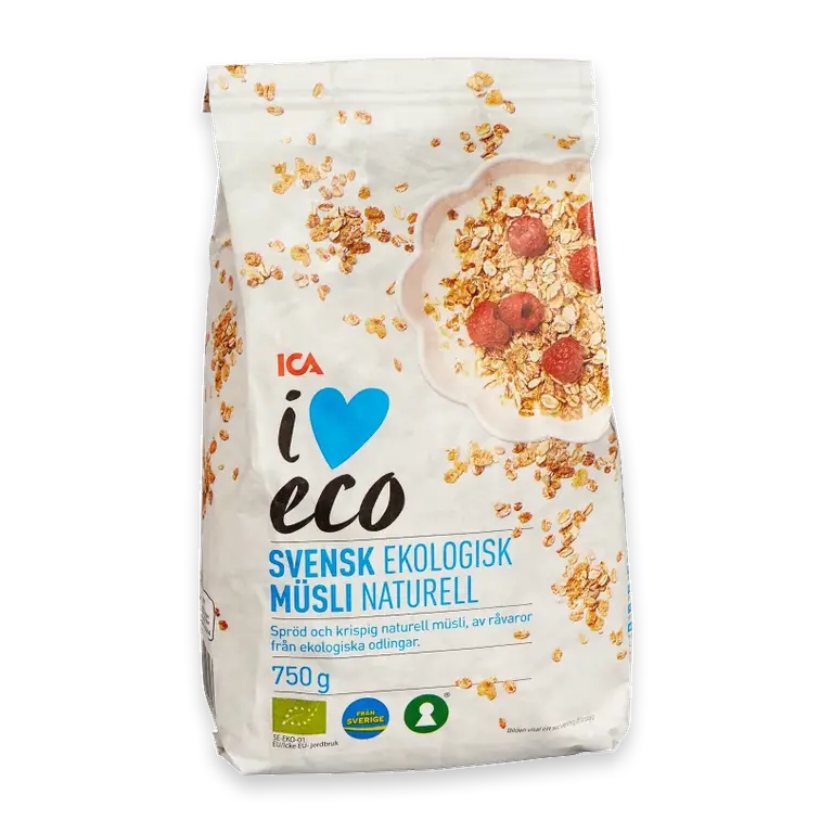 Müsli Naturell Ekologisk 750g