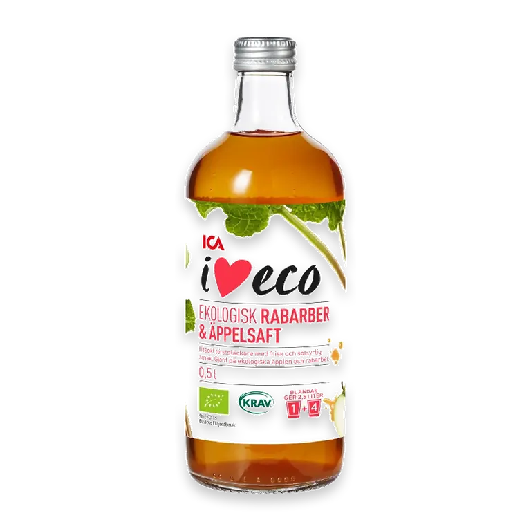 Rabarber & äppelsaft 50cl KRAV
