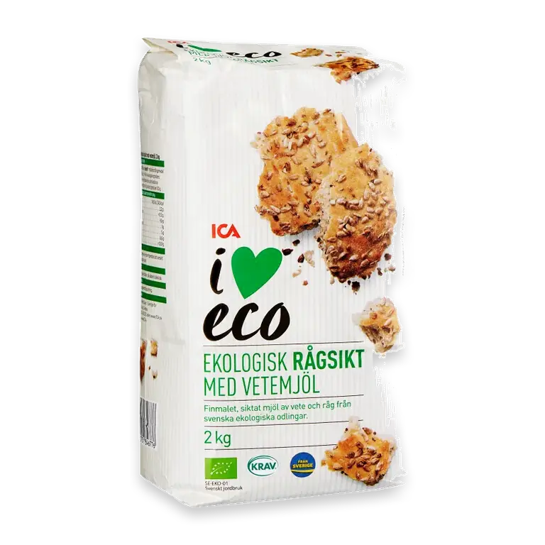 Rågsikt med vetemjöl 2kg KRAV