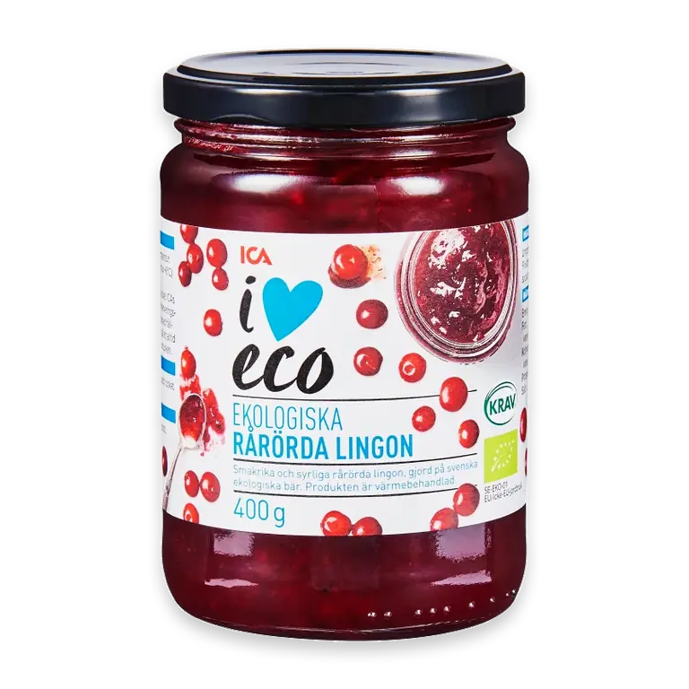 Rårörda lingon 400g KRAV