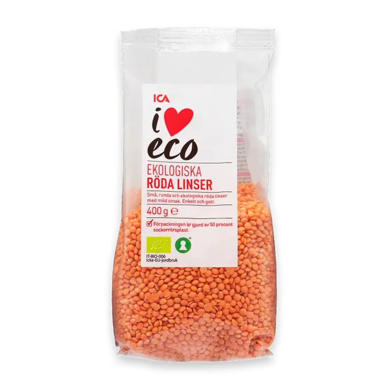 Röda linser Ekologisk 400g