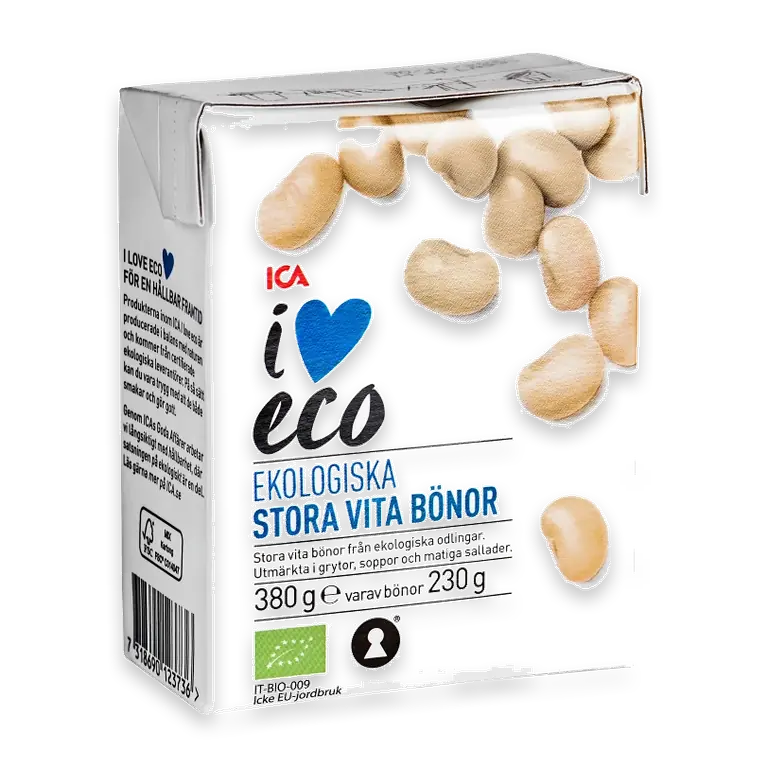 Stora vita bönor Ekologisk 380g
