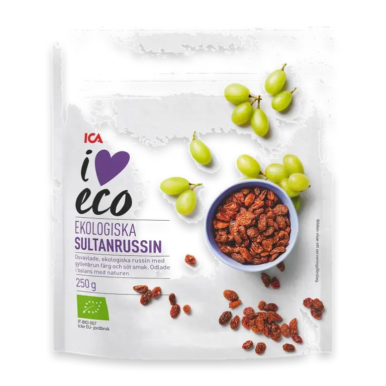 Sultanrussin Ekologisk 250 g ICA