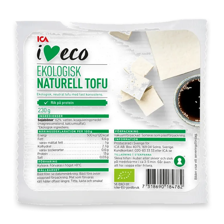 Tofu naturell Ekologisk 230g