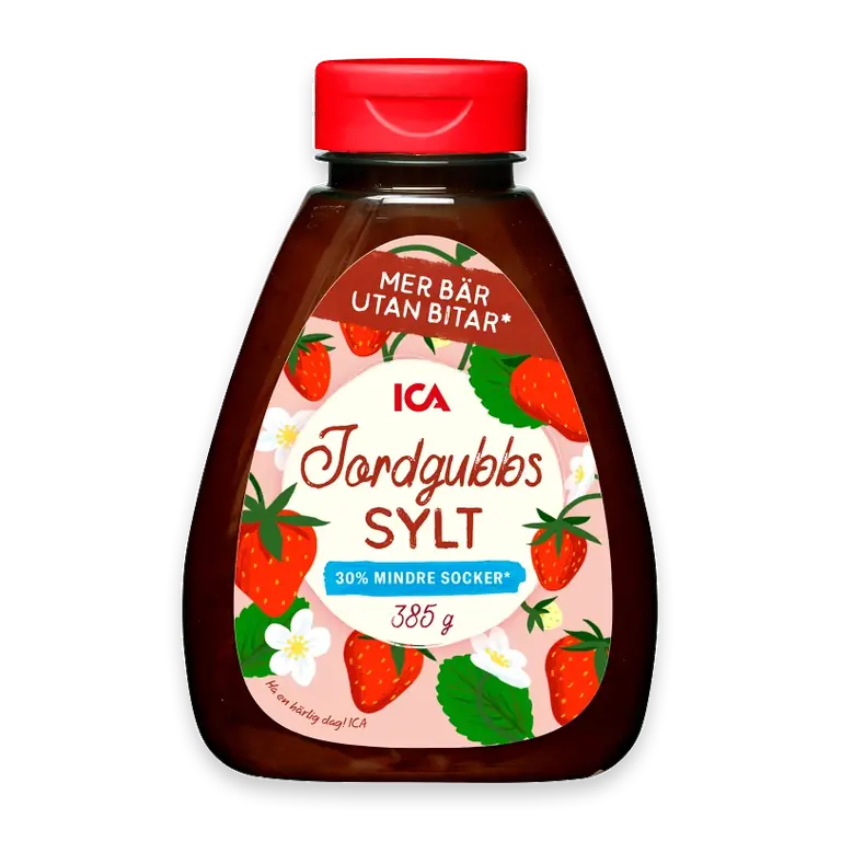 Jordgubbssylt mindre socker 385g