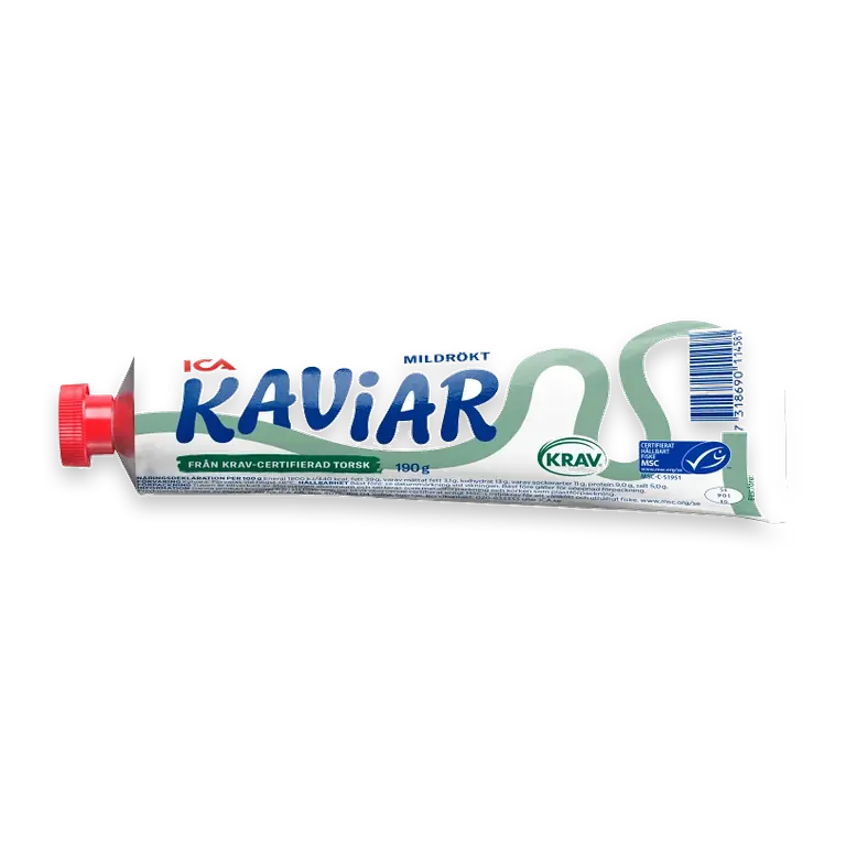 Kaviar mildrökt 190g KRAV