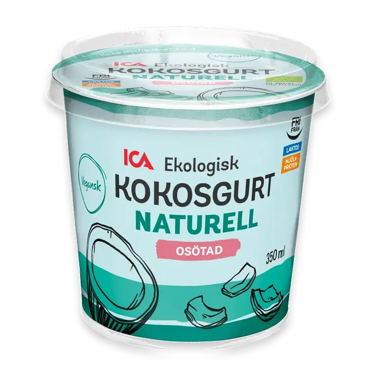 Kokosgurt Naturell Osötad Ekologisk 18% 350ml
