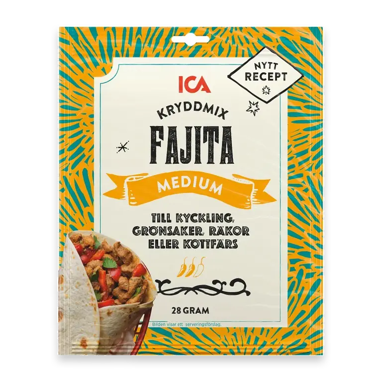Kryddmix Fajita medium 28g