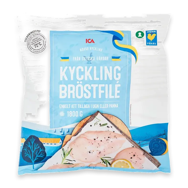 Kycklingbröstfilé mörad Fryst 1800g