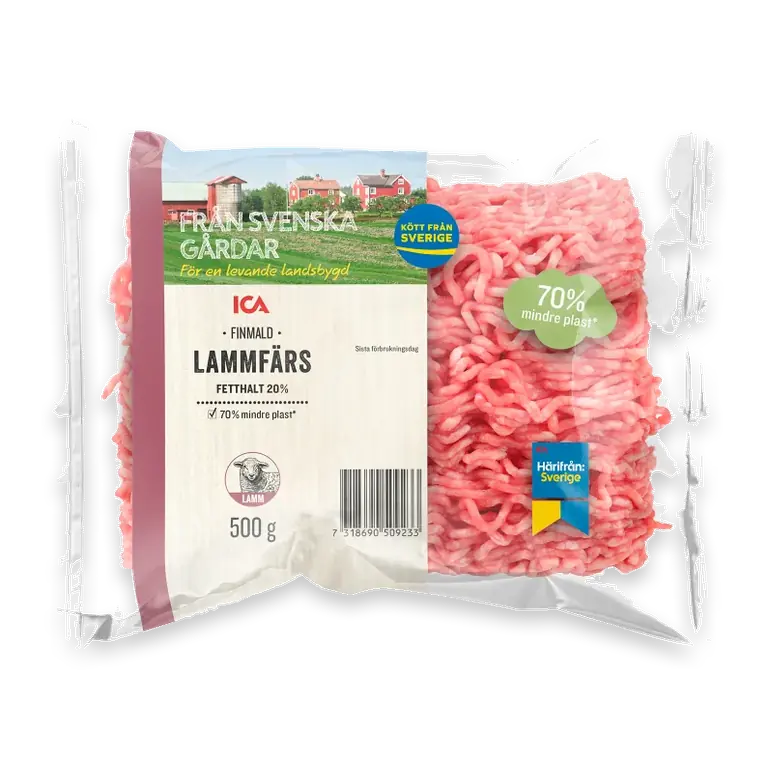 Lammfärs Färsk 20% frystinad 500g