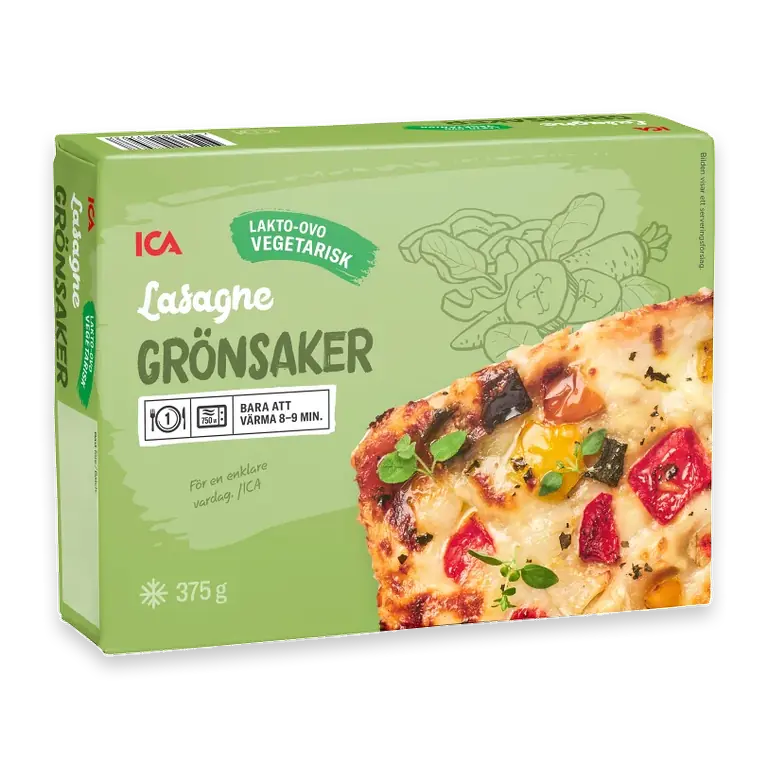 Lasagne grönsaker Fryst 375g