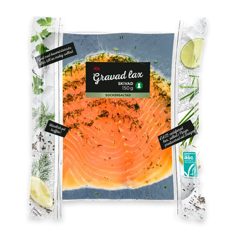 Lax Färsk Gravad 150g Miljömärkt