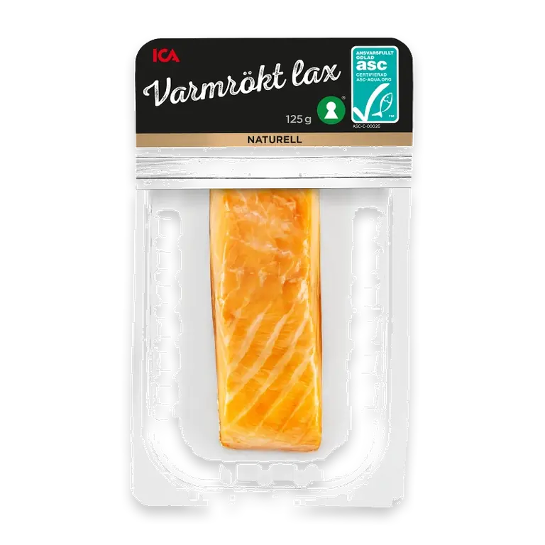 Lax Färsk Varmrökt 125g Miljömärkt