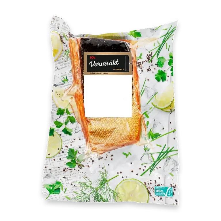 Lax Varmrökt Dubbelfilé 600g Miljömärkt