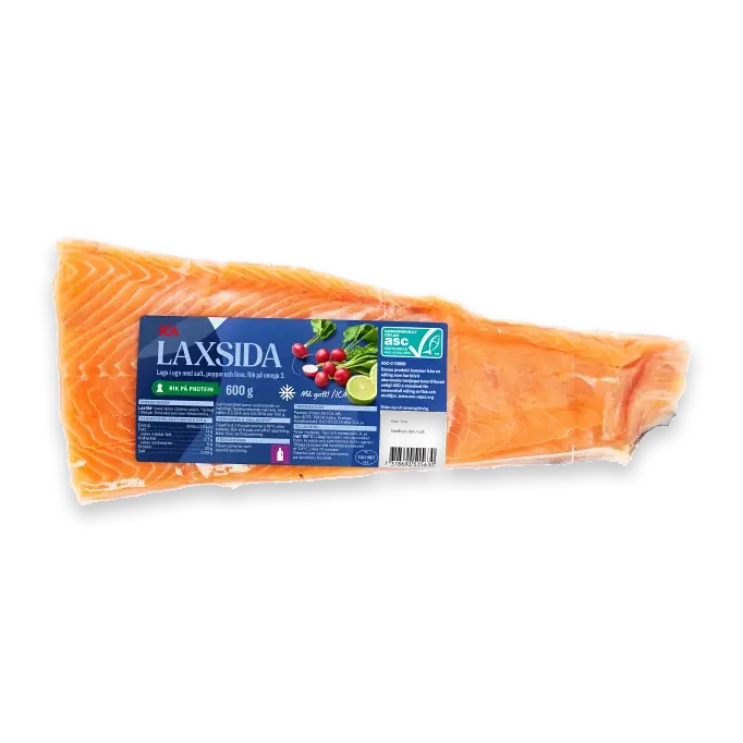 Laxsida Fryst ASC 600g