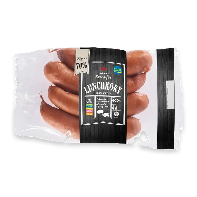 Lunchkorv Extra fin 70% kötthalt 400g