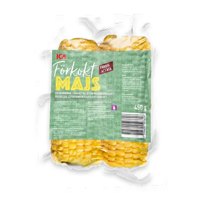 Majs förkokt vacumförpackad 450g