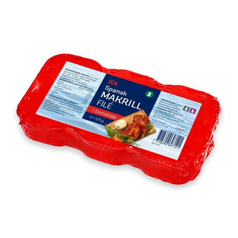 Makrillfilé i tomatsås 3p