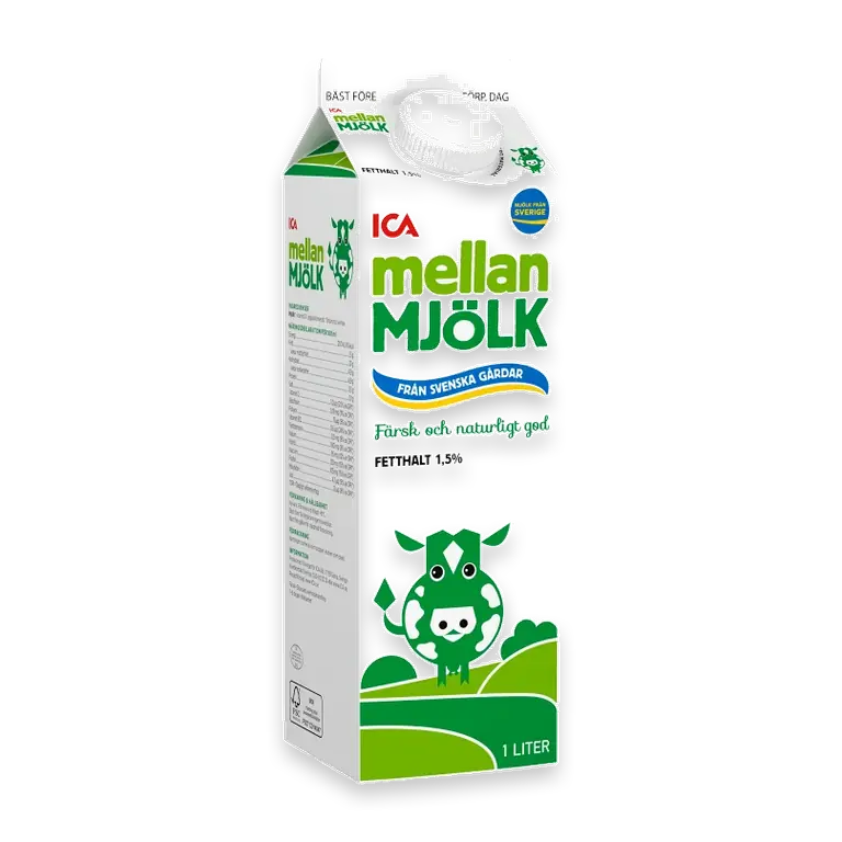 Mellanmjölk 1,5% 1l