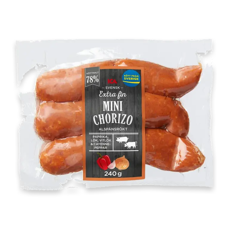 Minichorizo Extra FIn 78% Kötthalt 240g