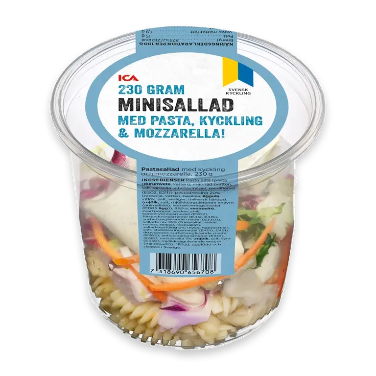 Minisallad med Pasta Kyckling och Mozzarella 230g