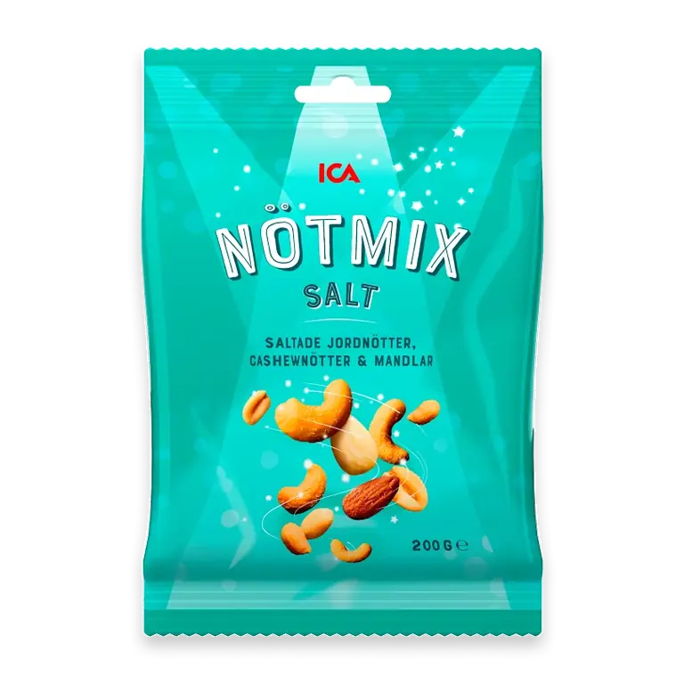 Nötmix Saltade Jordnötter Cashew & Mandlar 200g