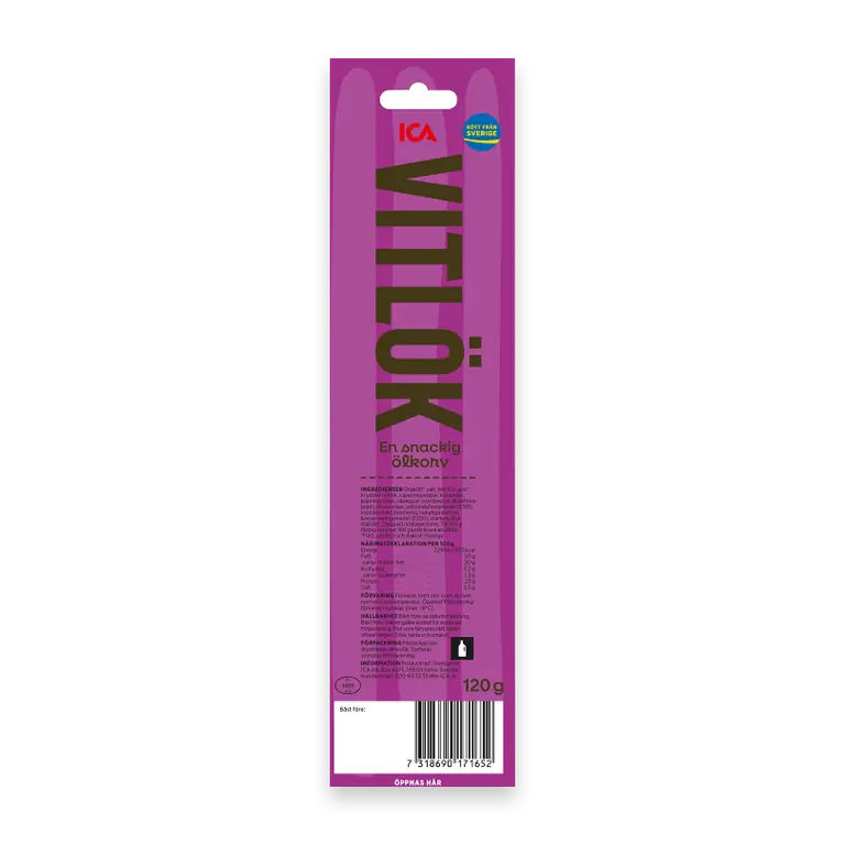 Ölkorv Vitlök mild och fyllig 3-p 120g
