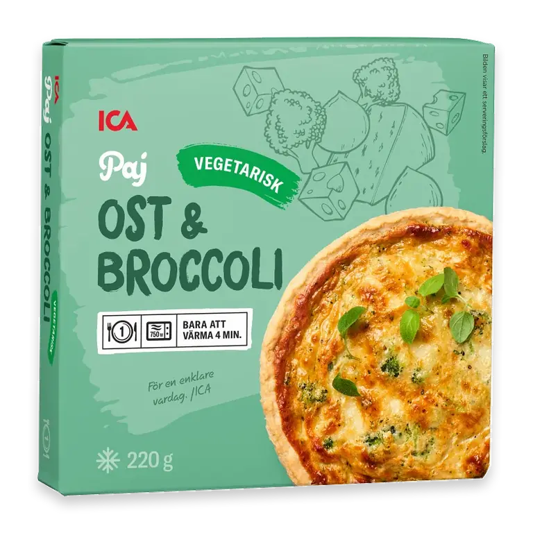 Ost & broccolipaj Fryst 220g