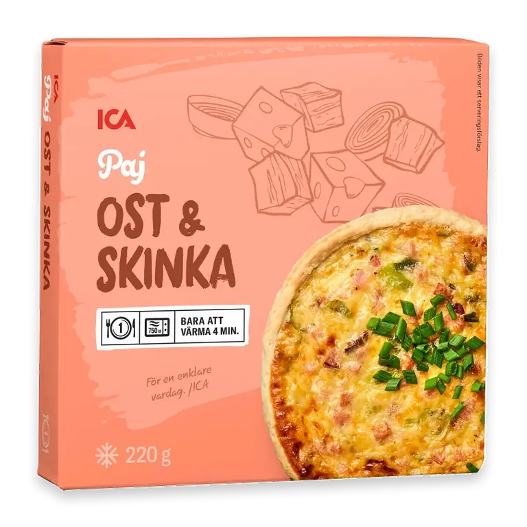 Ost & skinkpaj Fryst 220g
