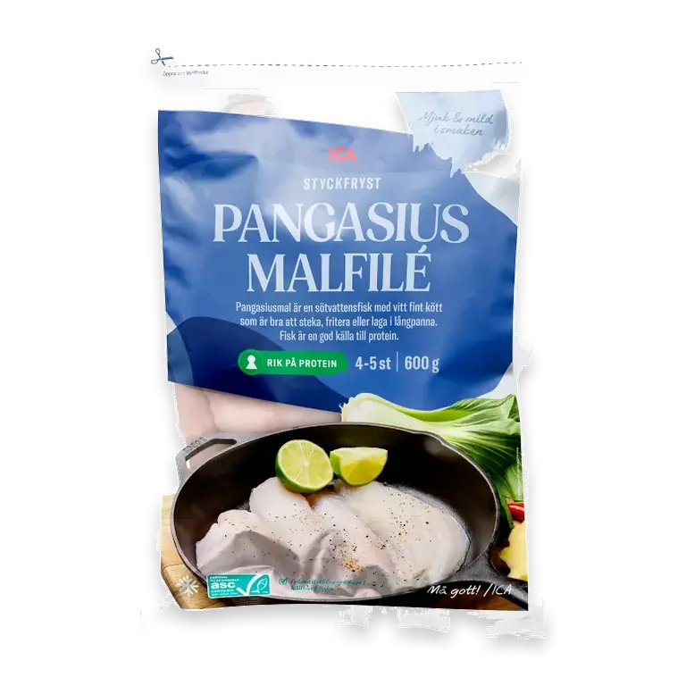 Pangasiusmalfilé Fryst 600g